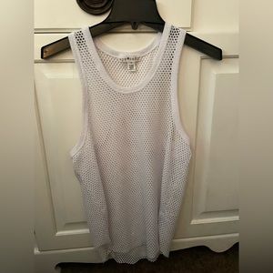 White Candy Mesh Tank Medium